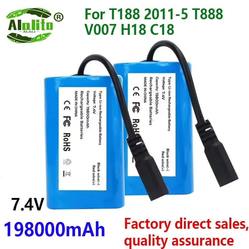 NEUE 7,4 V 19800 mAh Batterie Für T188 T888 2011-5 V007 C18 H18 So auf Fernbedienung RC Angeln Köder boot Teile 1/3 stücke mit ladegerät