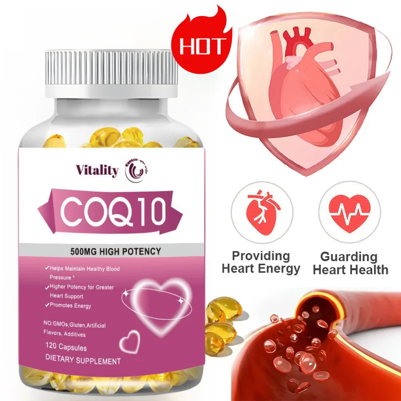 Vitality Coenzyme Q10 Capsules Provide Energy Vitamin Health Food Organic Ultra High Absorption COQ10