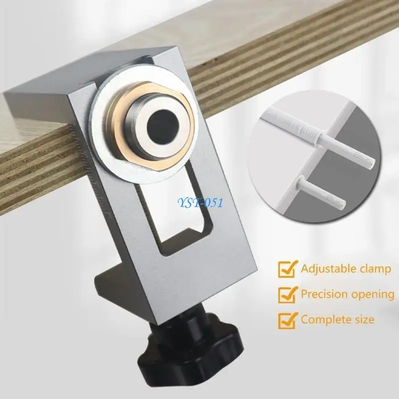 E15A النجارة ثقب الحفر دليل محدد ثقب فتاحة قالب للخزائن #2