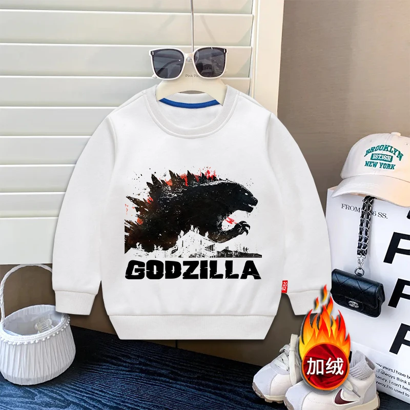 Godzillas Sweatshirt Round Neck Sportwear Outdoor Activity Children Clothing Fashion Thin Boy Birthday Clothes Cute Pullover Top - view 3