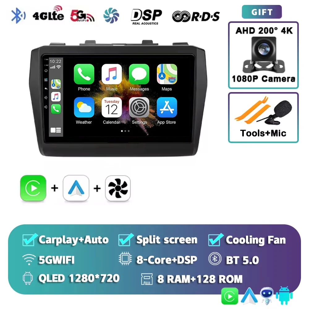 Android 16 autoradio voor Suzuki Swift 2017 2018 2019 2020 2021 draadloze Carplay Android Auto audio multimediaspeler 2 Din