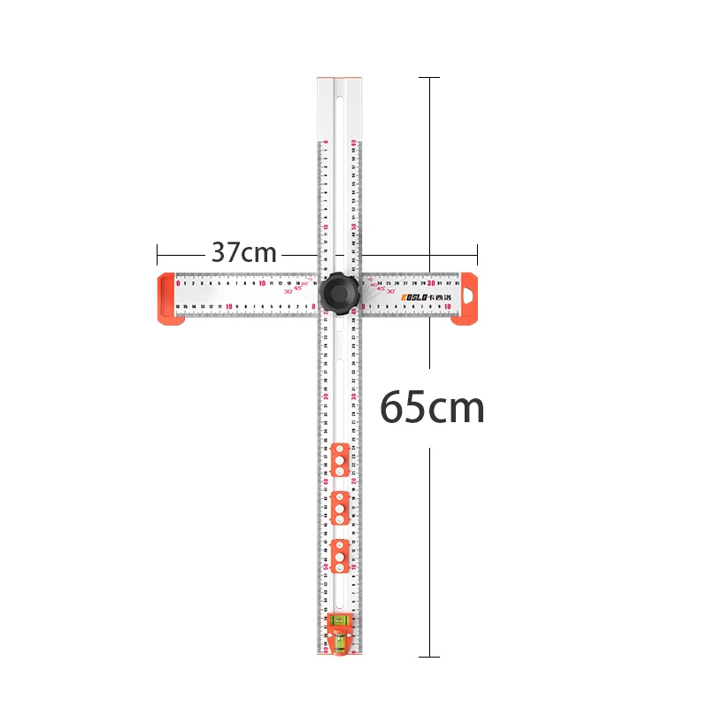 60CM High Precision Angle Ruler Woodworking Scribe Drawing Marking Gauge Crossed-Cut T-type Ruler Measuring Tools