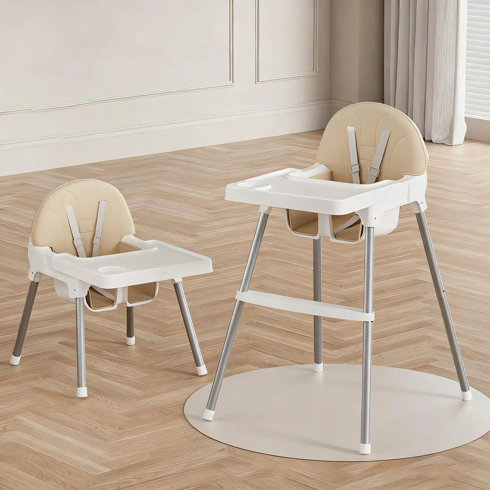 子供用ハイチェア調節可能なハイチェアシート給餌椅子男の子女の子用ホームキッチンダイニングルームレストラン家族食事