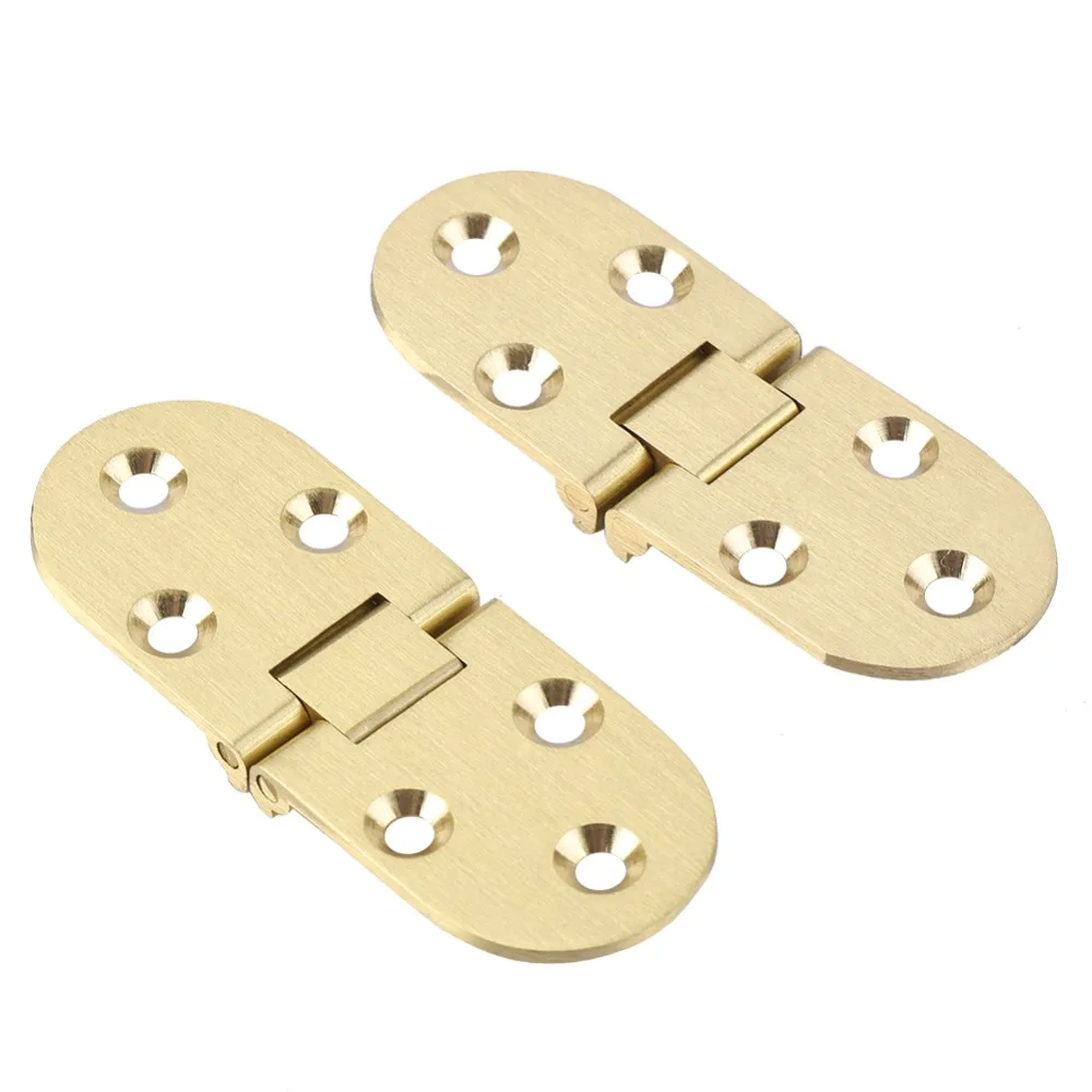 2pcs Solid 80x30mm Hinge Brass Round Edge Drop Leaf Hinge Flap Hinge Sewing Machine