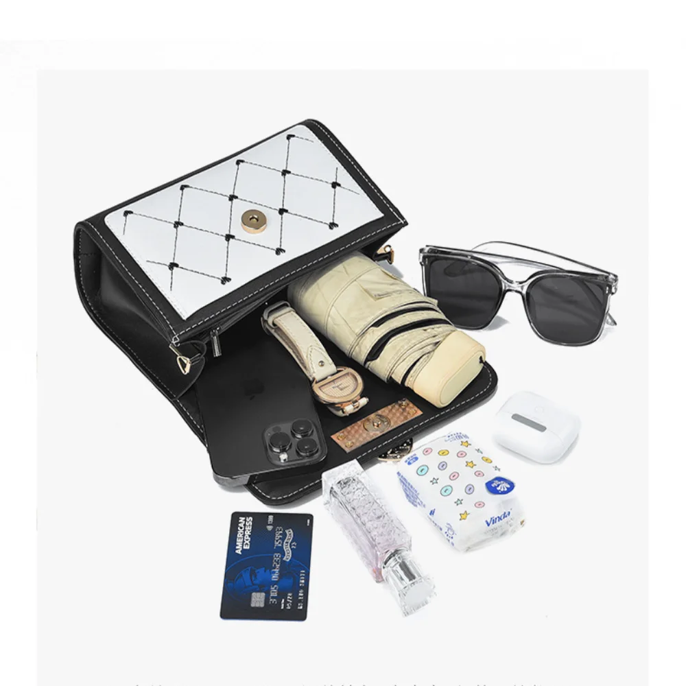 حقيبة كتف سلسلة جديدة قفل قلب الخوخ PU حقيبة رسول حقيبة مربعة صغيرة #5