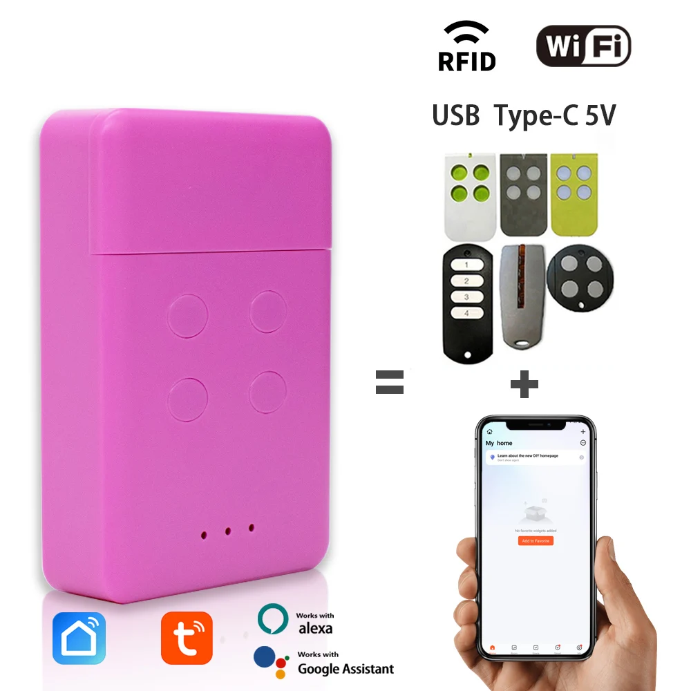 

Mhouse GTX4 TX3 TX4 Tuya Smart APP Пульт дистанционного управления 433,92 МГц Передатчик Устройство открывания гаражных ворот RF + WIFI Контроллер 2-в-1