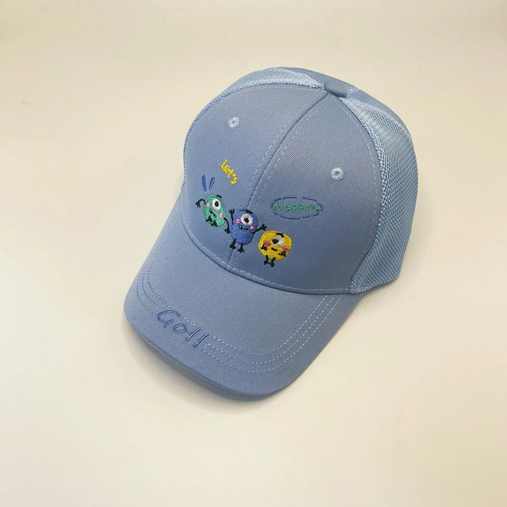 Fashion Kids' Baseball Cap Trend Embroidery Children's Net Peaked Caps Cute Summer Sun Hats Boys And Girls' Mesh Hat