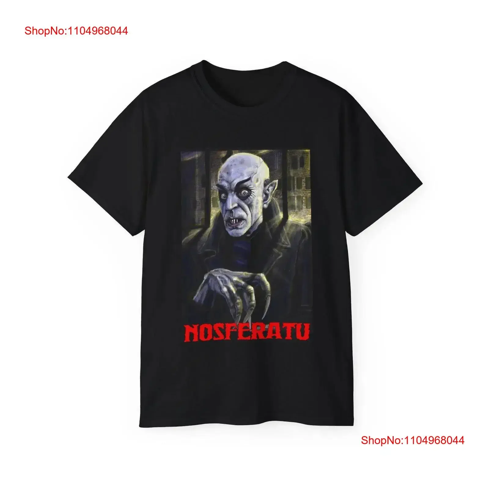 

Double Sided Nosferatu T Shirt vintage Washed streetwear designer clothes fashion Slightly Stretched Breathable homme