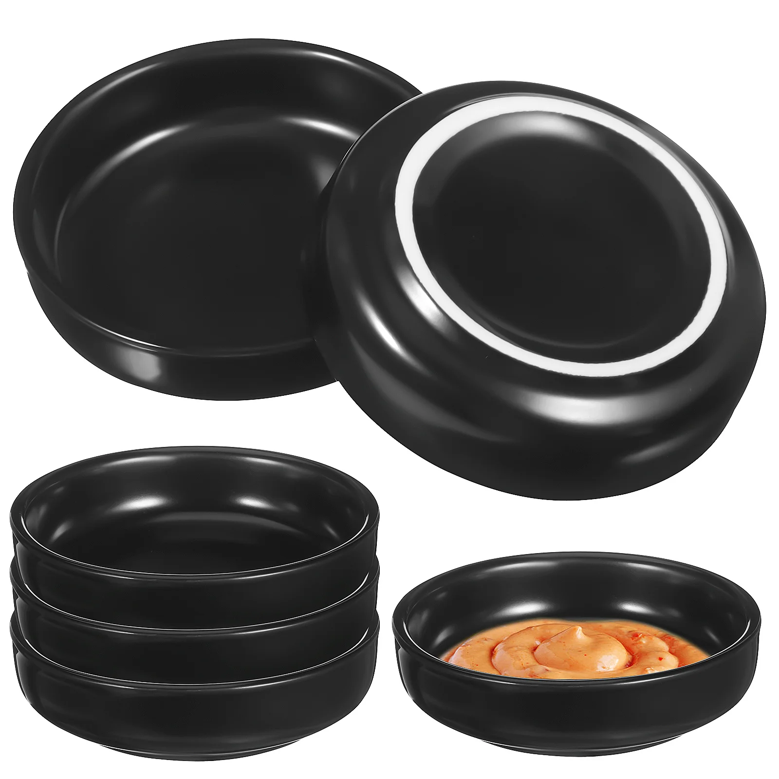 6 шт. японских керамических соусников, элегантный круглый дизайн