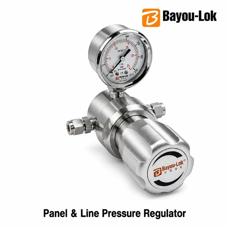 SUS316 Stainless Steel Panel And Line Gas Pressure Regulator Low Pressure Valve For LPG Propane Natural Gas