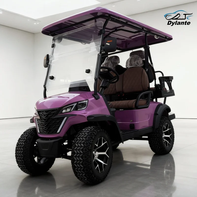 El mejor carrito de golf eléctrico Falcon de alta popularidad con batería de litio de 72 V con batería de plomo y ácido elevada de China