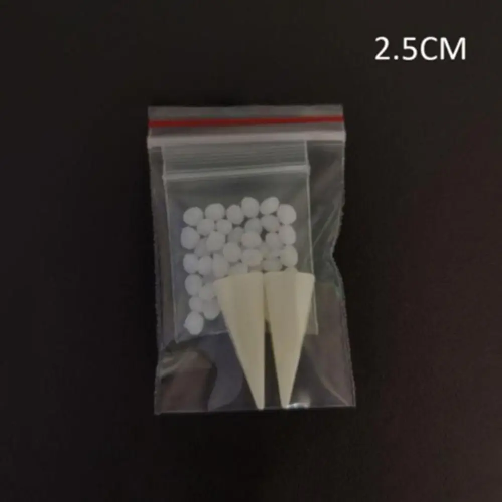 

1 Pair Party Decor Resin Resin Fangs Adhesive Simulated Dentures with Solid Glue Environmentally Fake Teeth Devil
