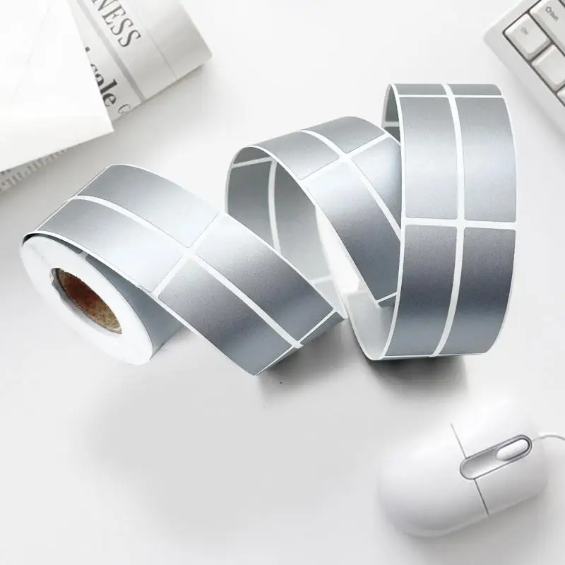 New Reward  Card Film Coated Stickers Gray Silver Gold  Off Labels Diy Redemption Vouchers ed Stripe Card Film
