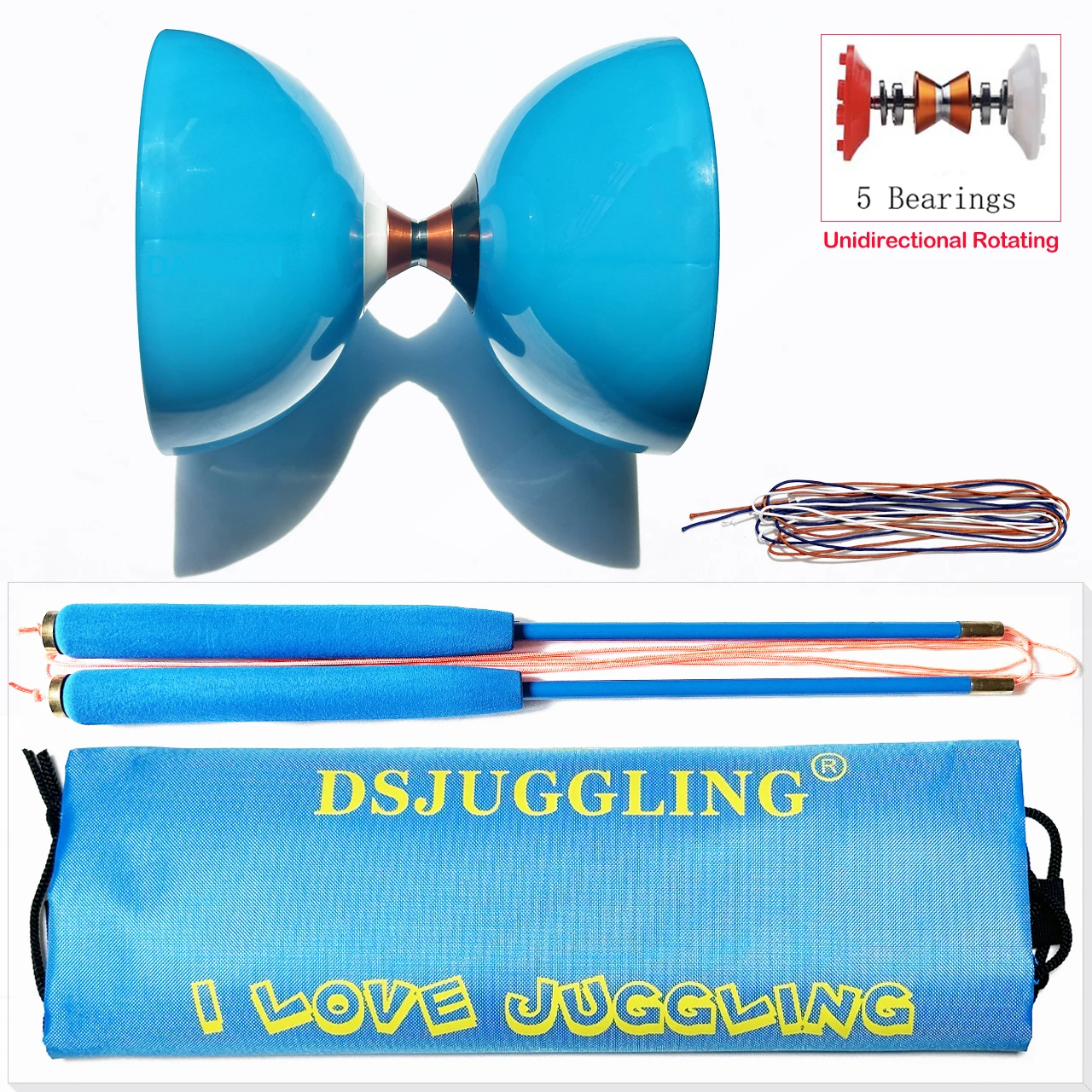 New Chinese Yo-Yo Magic Juggling Diabolos Toys Set Packing With Hand-Sticks, Bag, Spare Strings