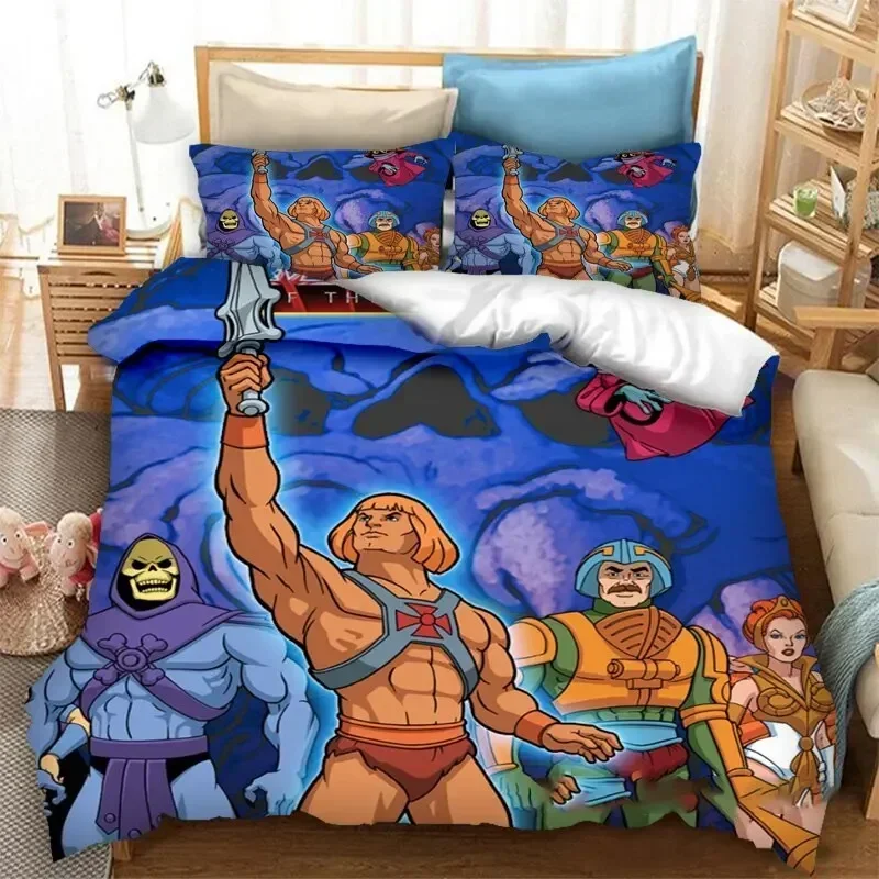 

3D Print He man The Masters of The Universe Comfortable Duvet Quilt Cover Pillowcase Bedding Set Bedroom Decoration Home Textile