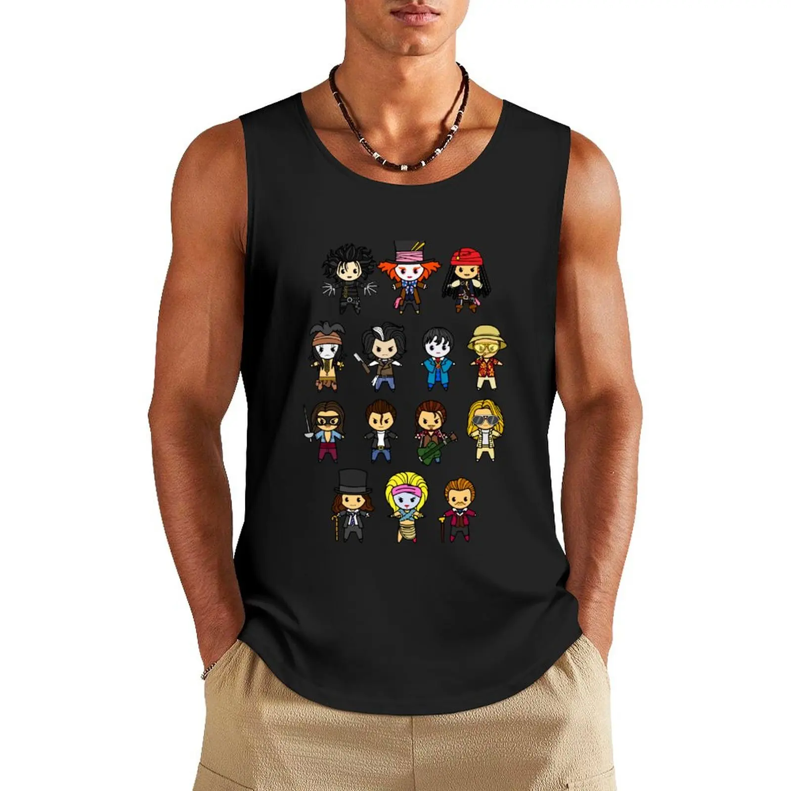 The Johnny Depp Collection Tank Top bodybuilding mens clothing gym t-shirts gym t-shirts man