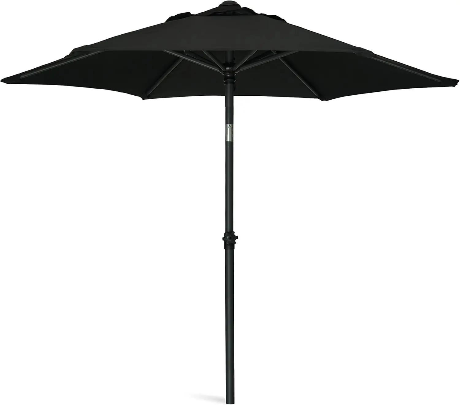

5.8ft Outdoor Patio Umbrella with Push Button Tilt, UPF50+ Steel Pole for Deck, Lawn, Garden & Pool in Black