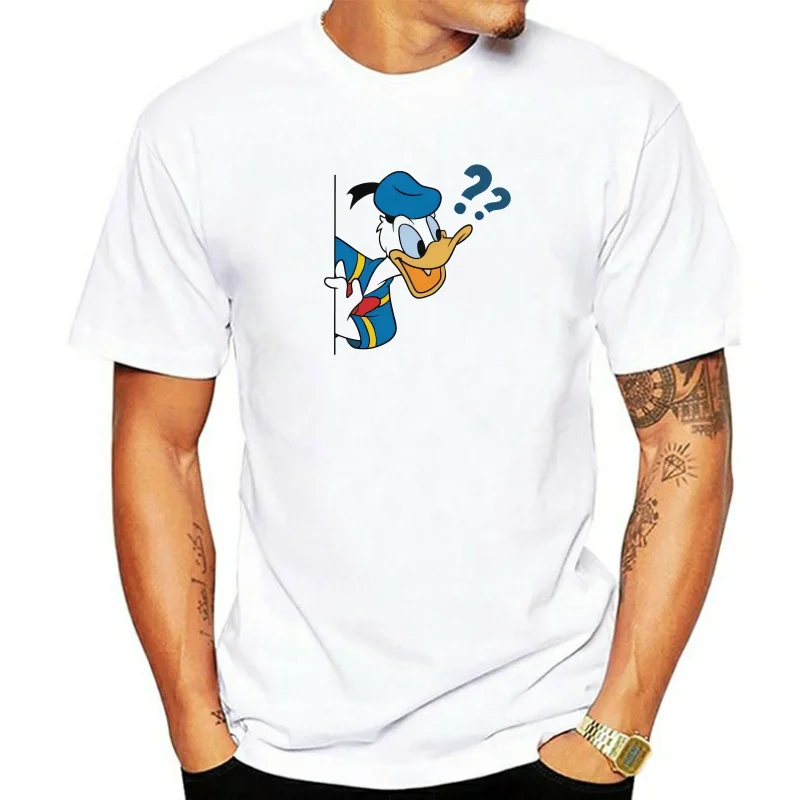 

Футболка «Дональд Дак What», женские футболки с короткими рукавами, повседневные футболки, футболки большого размера, подарок
