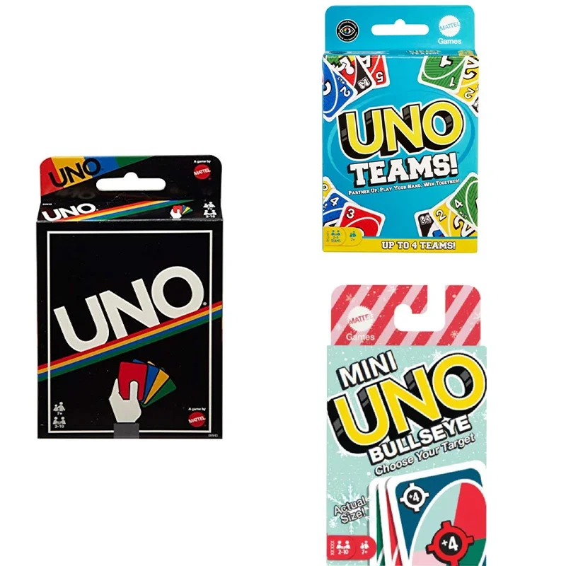 

Mattel Games UNO teams Miniature Card Game Friends and Family Party Travel, Camping and More Board Game Collection Great Gift