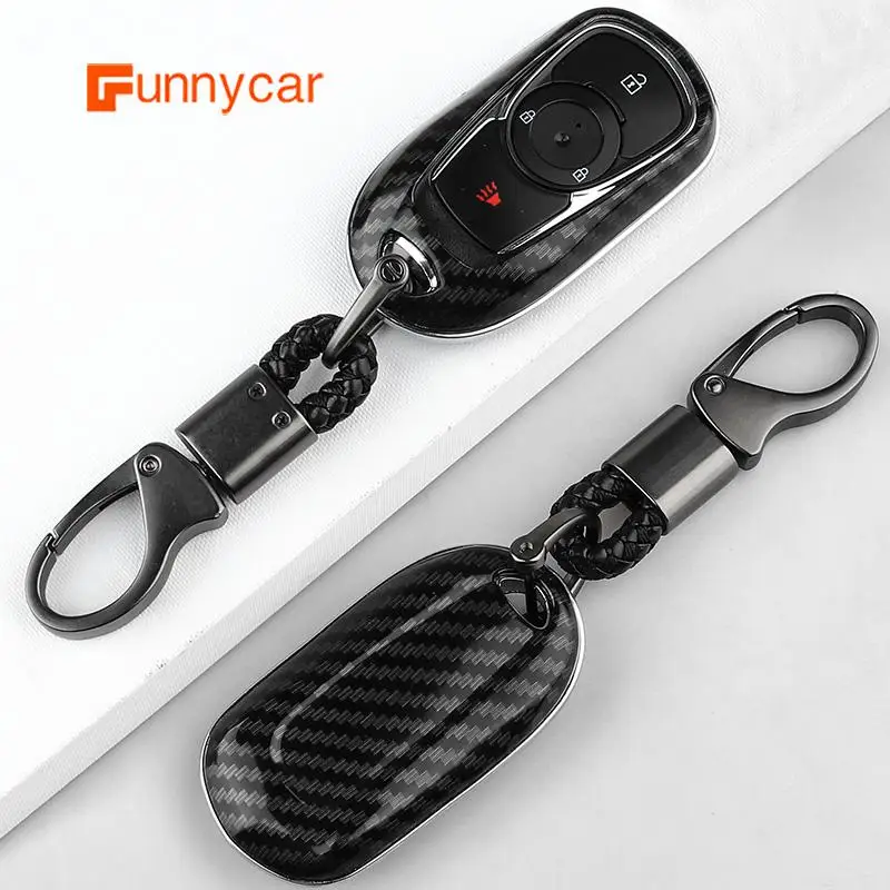 

Carbon Fiber ABS Car Remote Key Case Cover Holder For Buick Encore Envision GL6 GL8 New Lacross Regal Verano For Opel Astra