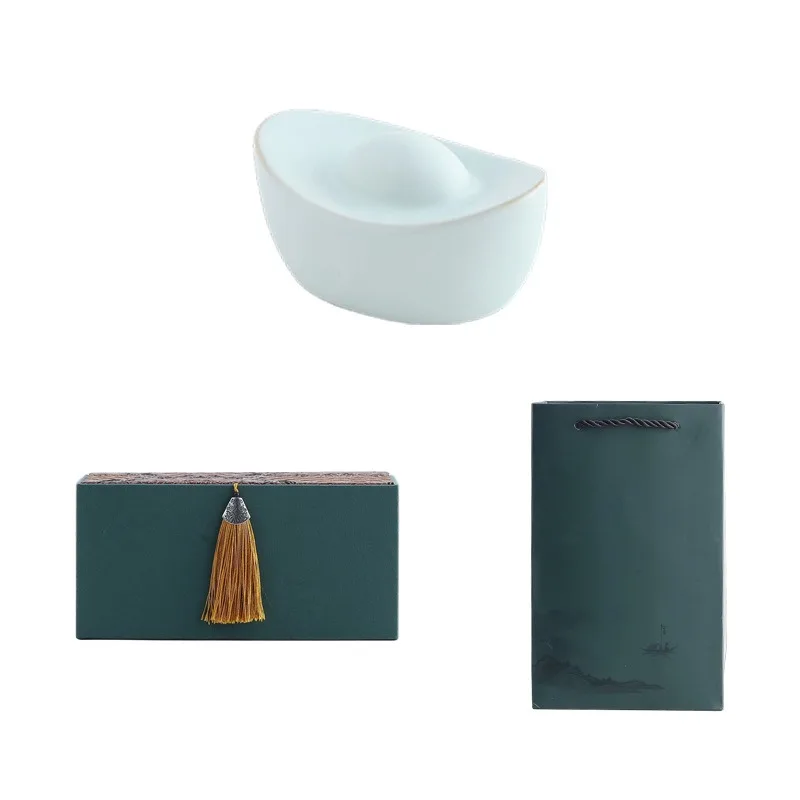 New Tianqing Ru Kiln Yuanbao Lucky Tea Pet Ornament Can Raise Open Tea Play Business Events Annual Meeting Gifts