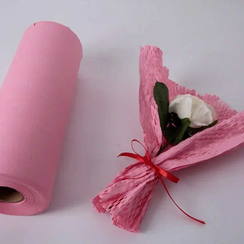 Imagem -06 - Honeycomb Kraft Paper Shockproof Buffer Packaging Paper Degradable Environmental Protection Flower Packaging 30cm x 5m