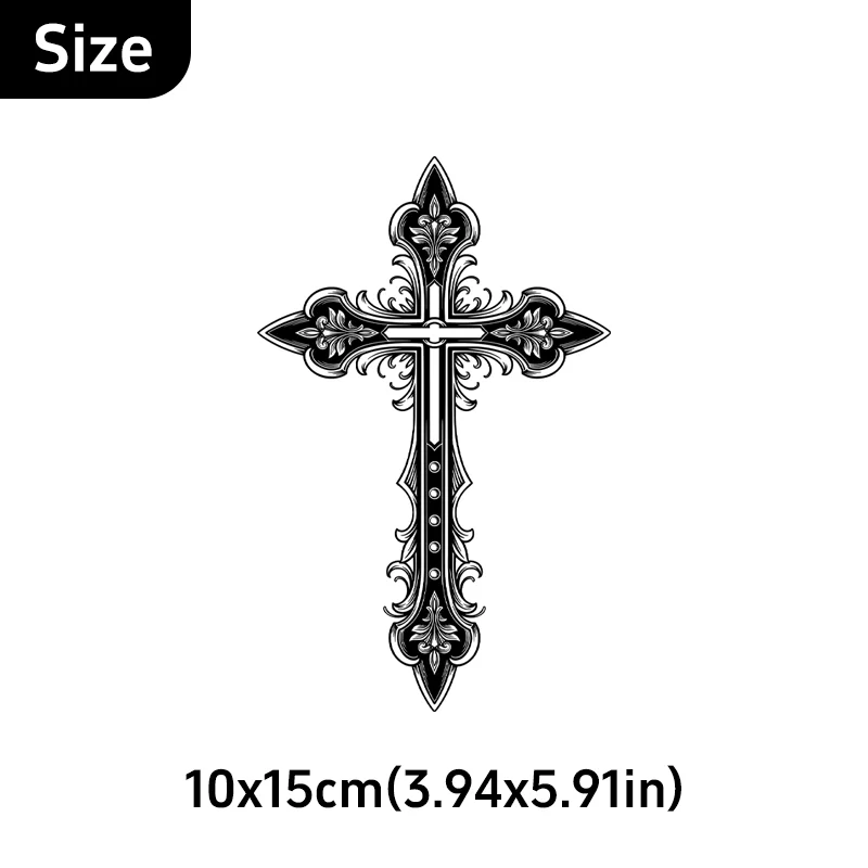 European Gothic Cross Symbol Car Sticker Creative Waterproof Decal for Car Bumper Hood Computer Case DIY Auto Car Sticker