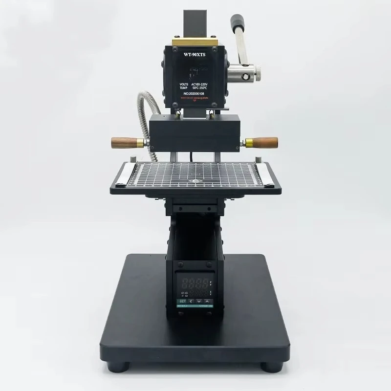 Manual Foil Stamping Machine WT-90XTS for Leather Wallet Phone Case Notebook with Electronic Eye Quick Die Change