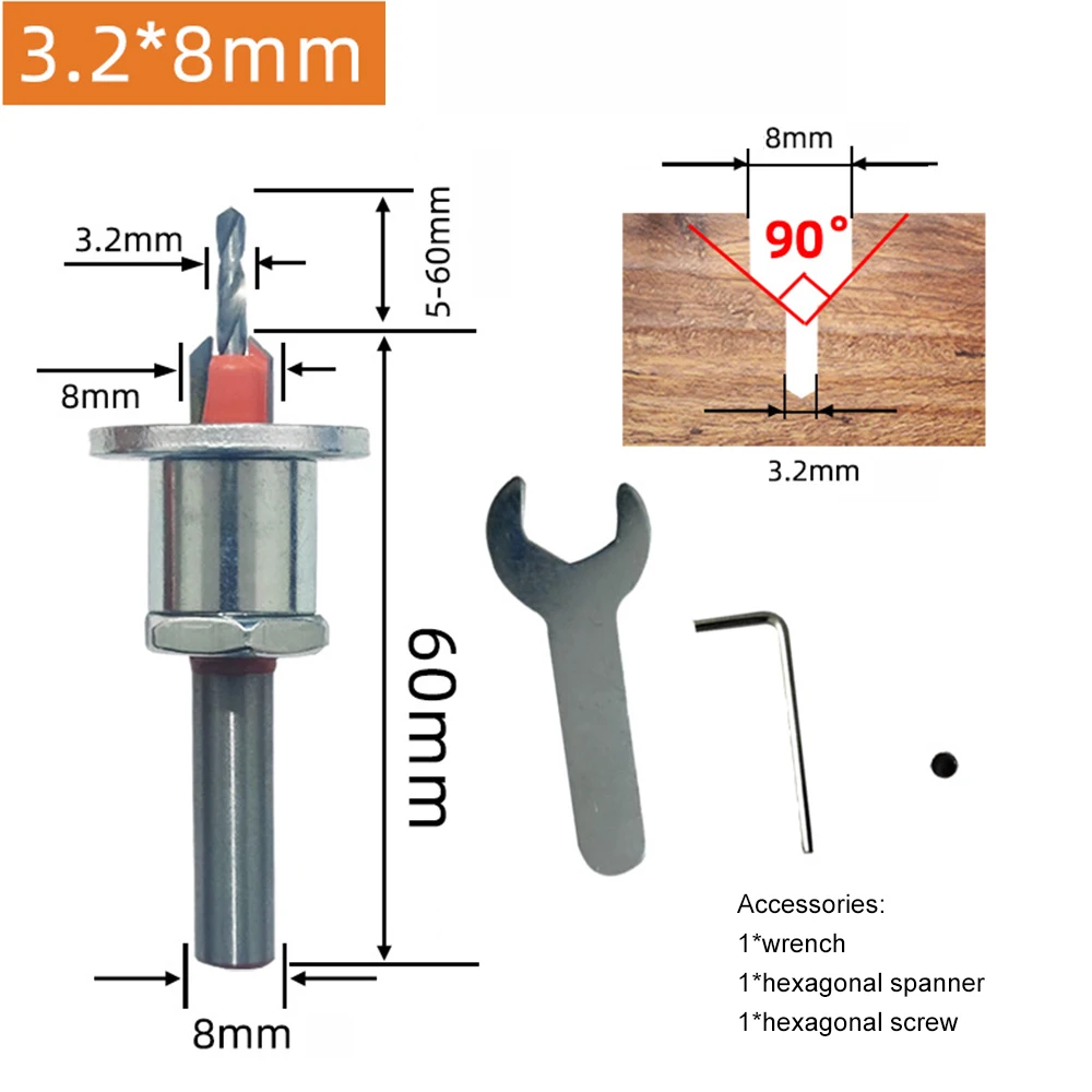 Limiter Countersink Bit Adjustable Depth Self Tapping Bit Woodworking Tools