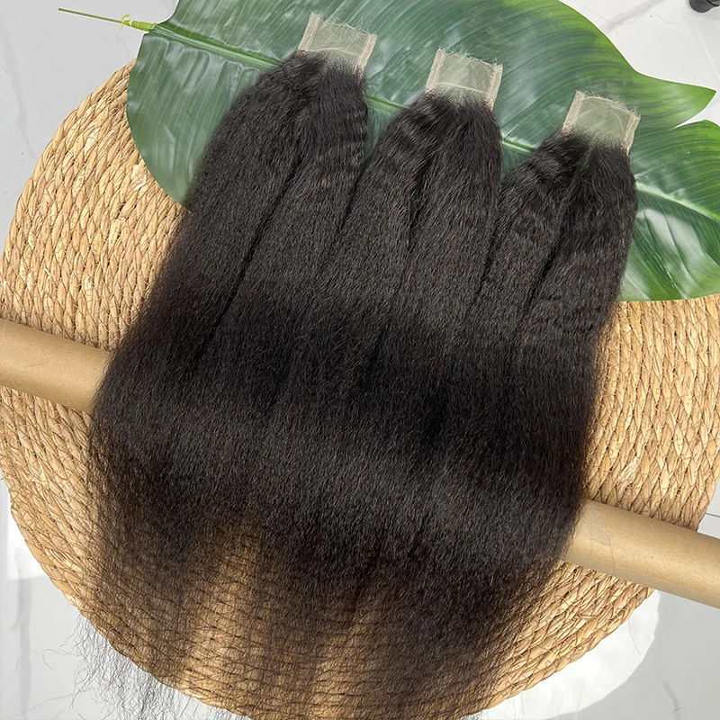 

Натуральный HD-кружевной топик Kinky Straight 2x6 из 100% человеческих волос с глубоким пробором, невидимым HD-кружевом, эффектом слияния с кожей, предварительно выщипанный, необработанные волосы