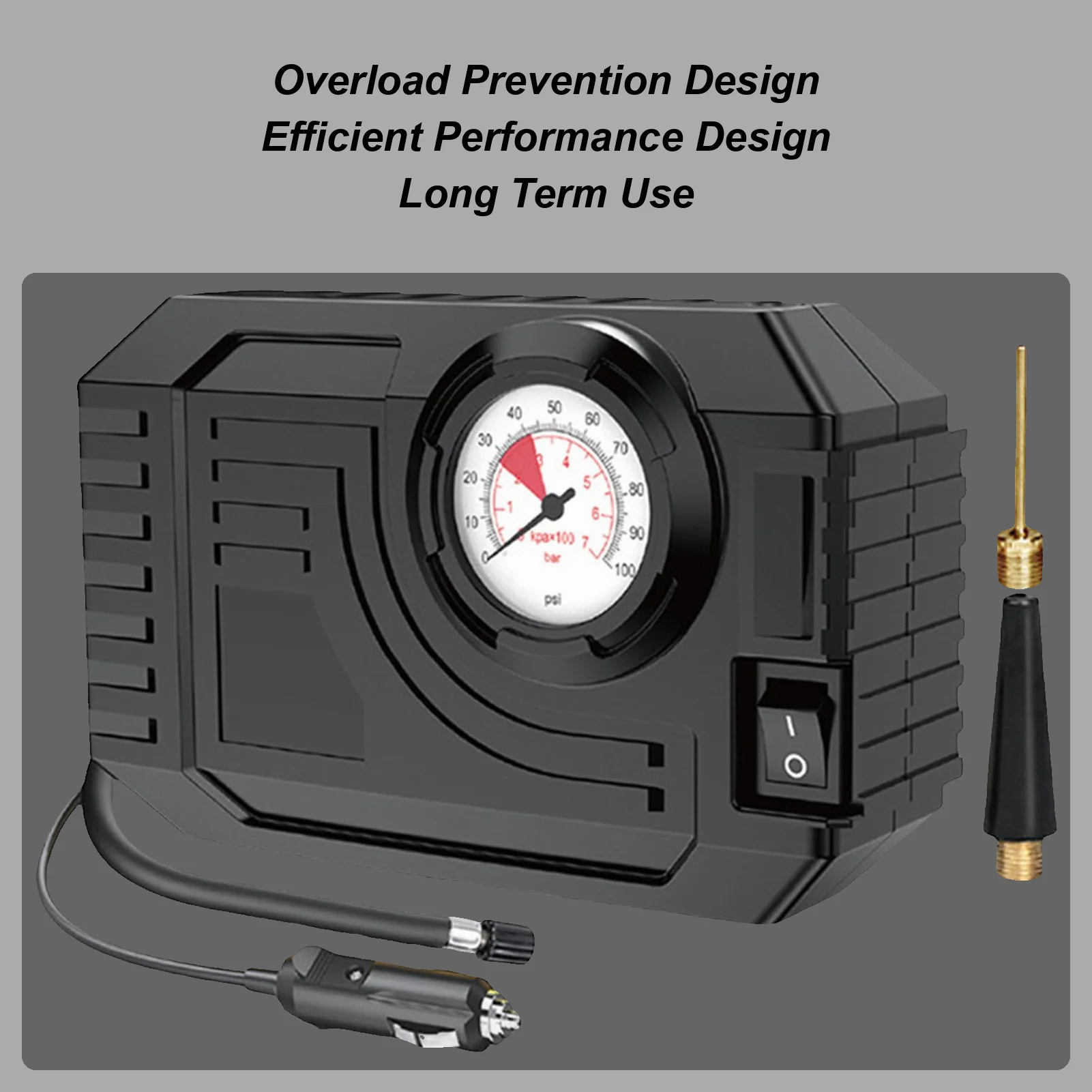 

Воздушный компрессор для автомобиля, небольшой беспроводной автомобильный насос для накачивания шин со светодиодной подсветкой, автомобильные аксессуары, электрический велосипедный насос для седанов, грузовиков