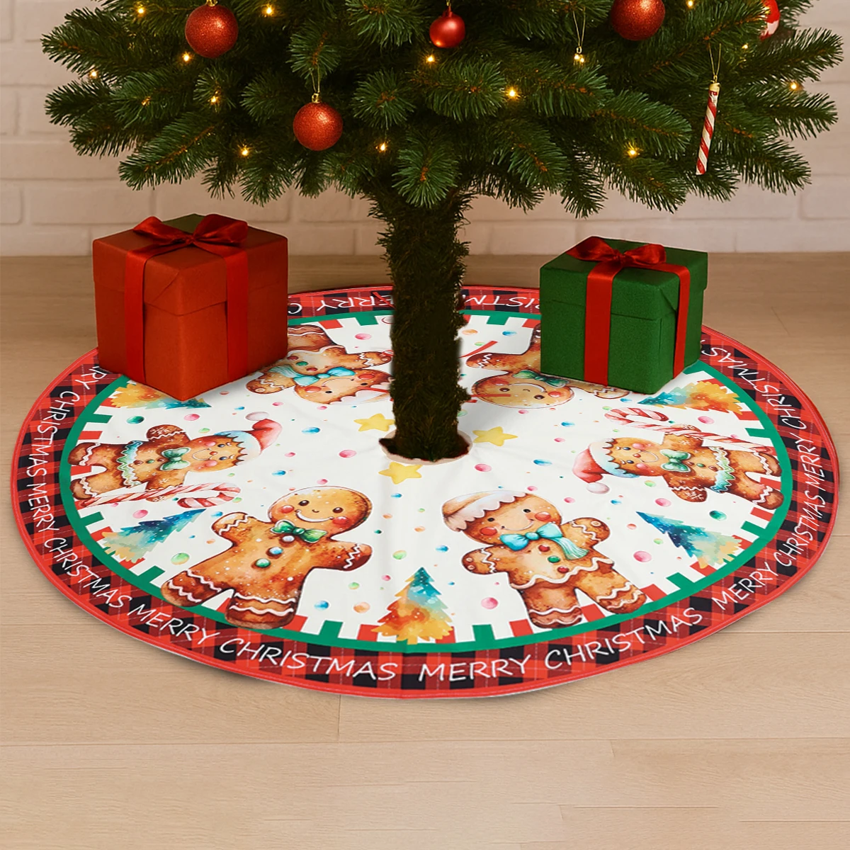 شجرة عيد الميلاد تنورة عيد ميلاد سعيد الطرف الديكور 2025 الأحمر شجرة عيد الميلاد الحلي الطابق ديكور نافيداد ناتال السنة الجديدة هدية 2026 #1