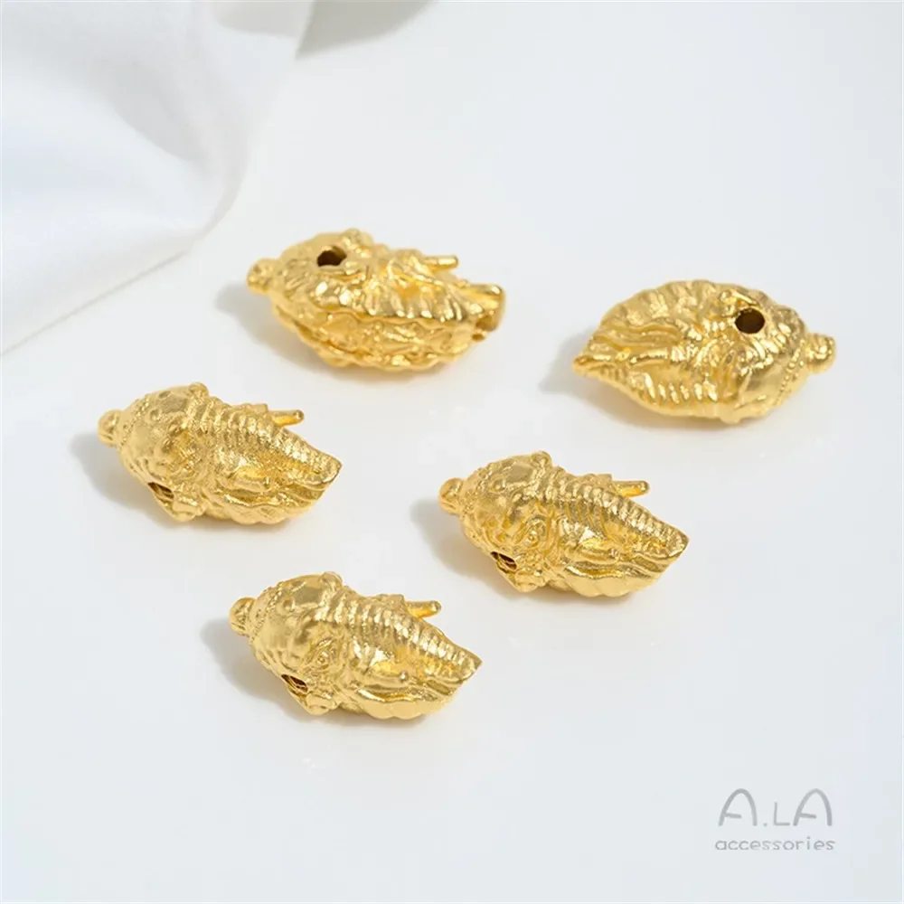 فيتنام الرمال الذهب المتكاملة ثلاثية الاتجاه بوذا رئيس الذهب القديم بوذا حبة التقسيم قلادة مطرز مجوهرات اكسسوارات #6