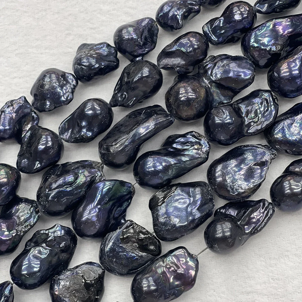 AAA Grade Natural Freshwater Black Baroque Fish Tail Pearls Loose Beads for DIY Jewelry Making Necklace Earrings Bracelets