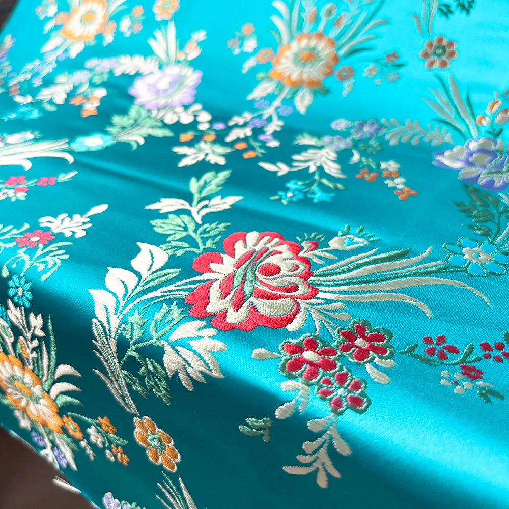 Brocade Jacquard Flower Pattern Damask Fabrics for Silk Satin Women Dress Sewing Cheongsam and Kimono Diy Designer Patchwork Art