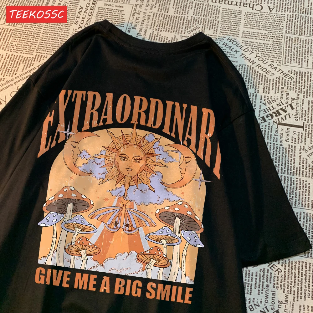 Summer Cotton Women T-Shirts Extraordinary Sun God Printing Short Sleeve Breathable Oversize O-Neck Tops Casual Female Clothes