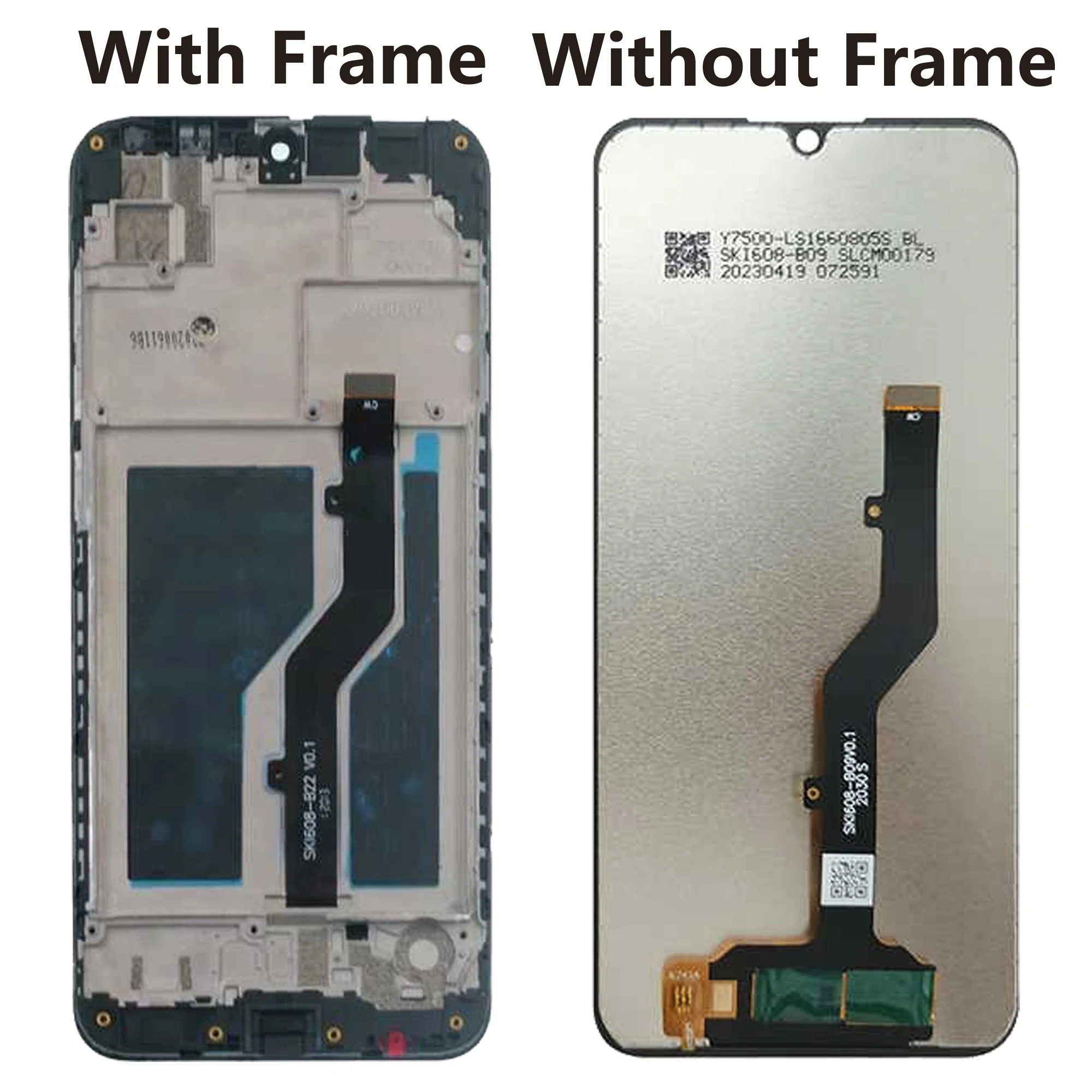 Original para ZTE Blade A5 2020 completo con marco piezas de reparación de pantalla táctil digitalizador montaje pantalla LCD de repuesto