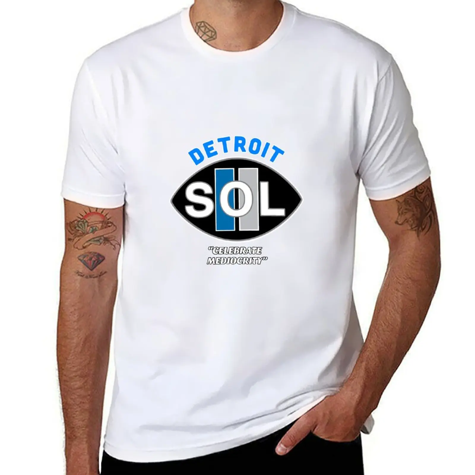

LIONS) DETROIT-S.O.L. OLD (SAME T-Shirt Gym Exercise Short Sleeve T-Shirt