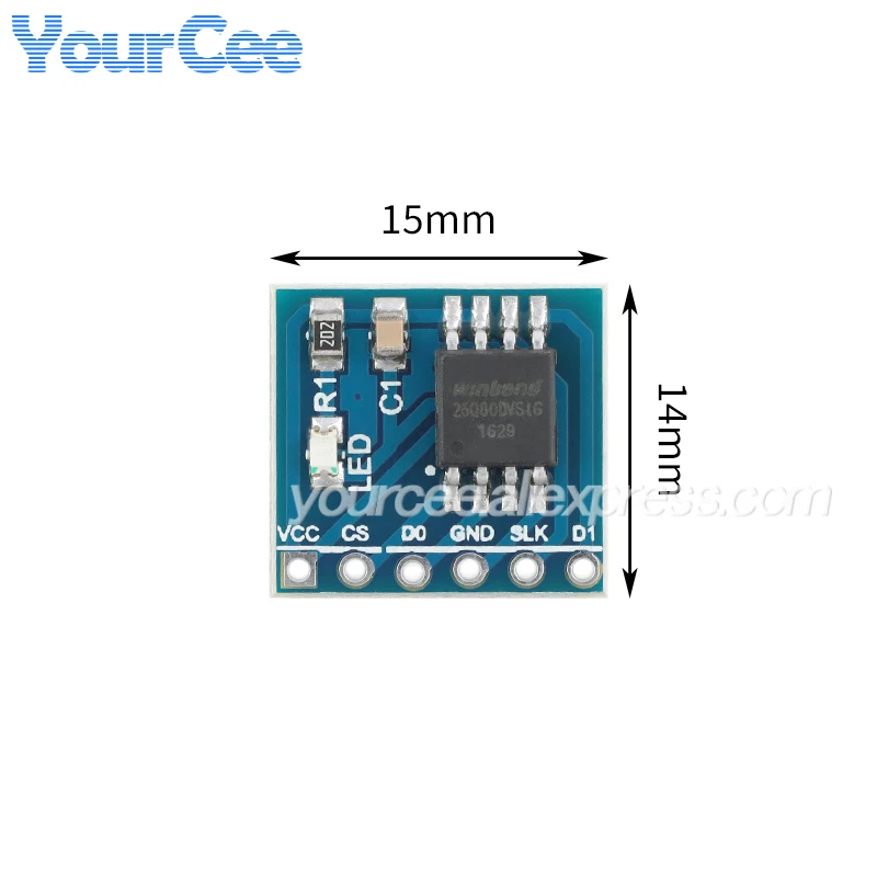 10pcs/1pc FLASH Storage Module W25Q80 W25Q16 W25Q32 32Mbit W25Q64 64Mbit W25Q128 128Mbit 8MByte SPI Interface BV FV STM32 Code