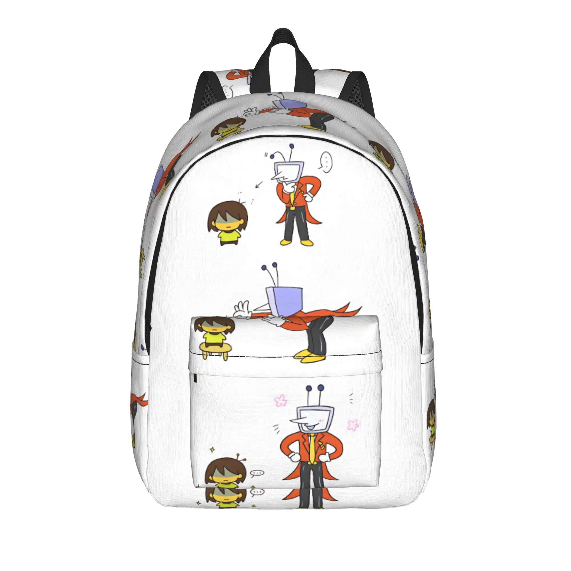 Deltarune Kris TV Man Cute Comic Strip Backpack  Aesthetic Backpacks Men Trekking Print High School Bags Designer Rucksack
