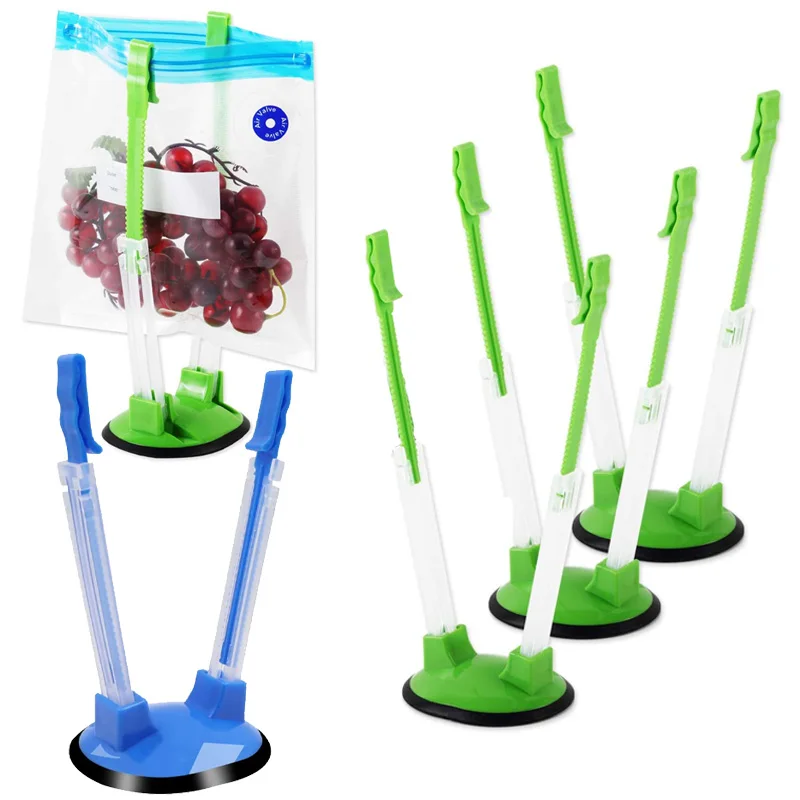 

Support Bag Rack Stands Sandwich Plastic Bag Holder, Food Storage Bag Clip/Freezer Sealing Bag Holders