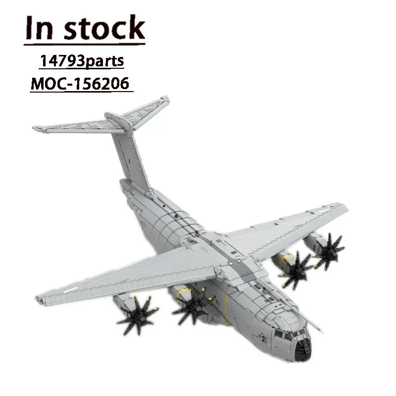 MOC-156206 Giant Military Movie Fan Airbus A400M Atlas Assembled Splicing Building Block Model 14793 Parts Educational Kids Toy