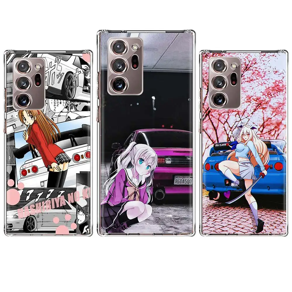 Vaporwave Car Girl Anime Case Coque For Samsung Galaxy Note 20 Ultra 8 9 Note 10 Plus M02s M30S M31S M51 M11 M12 M21 Cover Funda