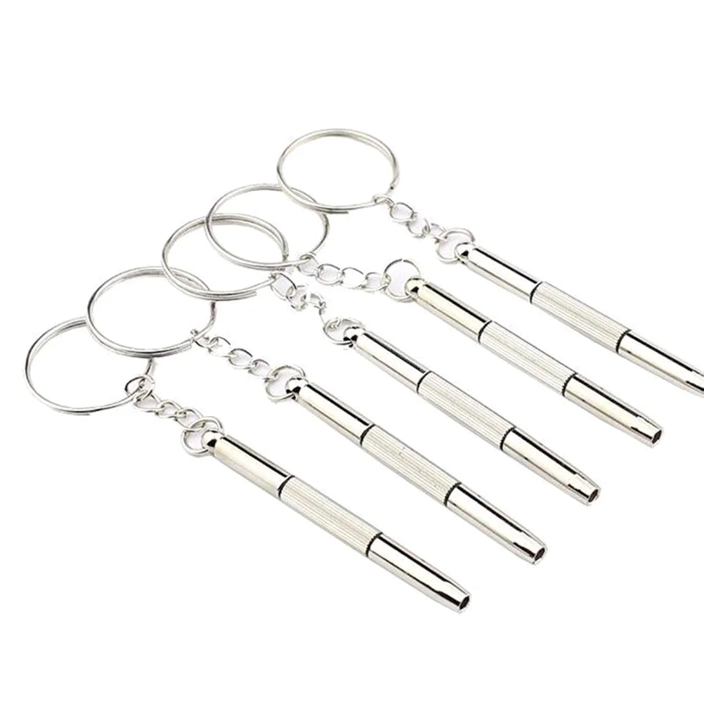 10Pcs Small Screwdriver Tools Premium Metal Watch Repair Kit for Eyeglasses Sunglasses Jewelry Home Use Portable Keychain Design