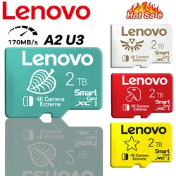 Lenovo Class10 Memory Card 128GB 256GB 512GB Smart SD Black High Speed SD Memory Card 1/2TB Real Capacity Micro Card For UAV Cam