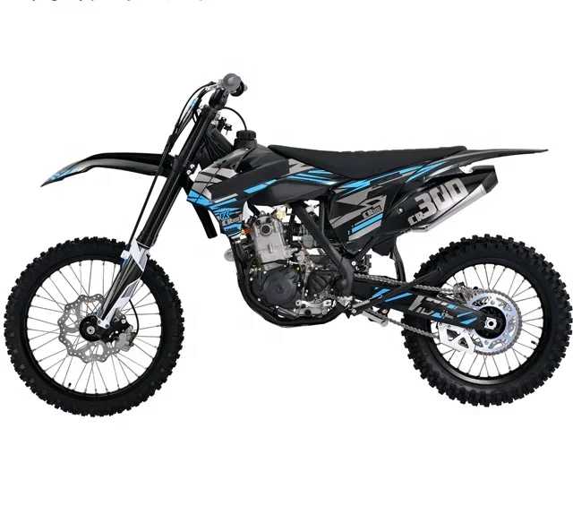 Cool Blue Pit Bike NC300 4 Stroke Dirt Bike For Adults With Steel Frame And 21/18 Aluminum Wheels