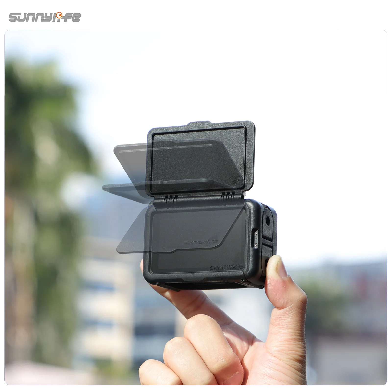 

Sunnylife Housing Case For DJI OSMO Action 5 Pro/4/3 With Adjustable Sun Hood Plastic Sports Camera Protector Bracket Adapter