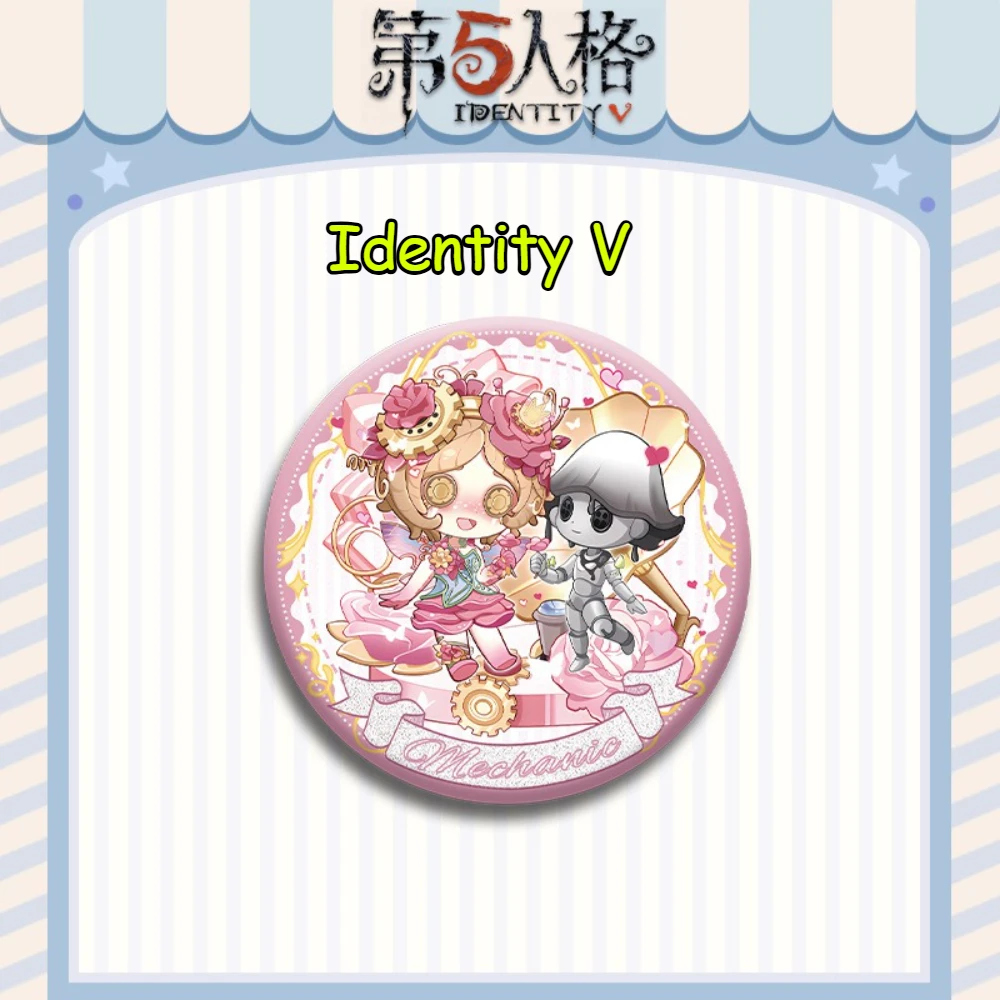 58MM Identität V Spiel Merch Abzeichen Asymmetrische Überleben Spiel Gefangene Bildhauer Mechaniker Recorder Anhänger Rucksack Dekoration