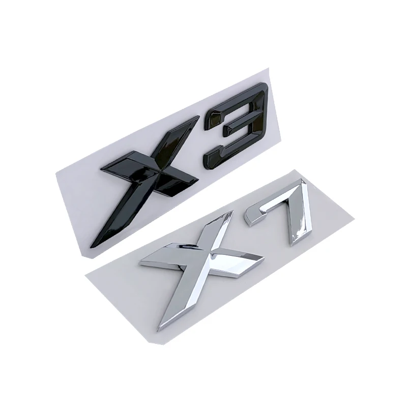 3d Logo X1 X2 X3 X4 X6 X7 X5 Emblem Letter Car Trunk Sticker For BMW F48 E84 F39 E83 F25 G01 F26 F15 F16 E71 E70 E53 Accessories view 4