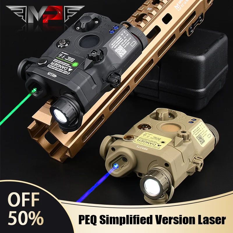 

WADSN Tactical laser Red/Green/Blue Dot Laser PEQ-15 No IR Version Laser White Light Weapon Hunting Fit 20mm Rail Accessory